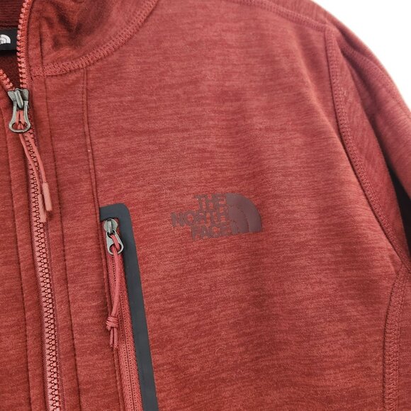 The North Face TNF Quarter Zip Fleece Jacket Sweatshirt Burnt Orange Men's M - Picture 4 of 9